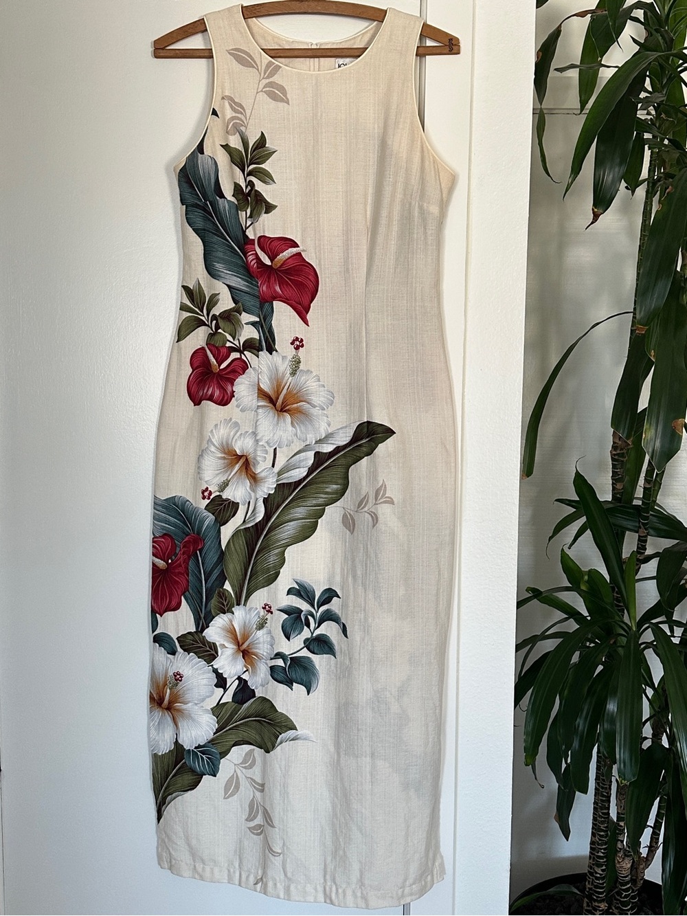 Iolani Vintage 1980s Made In Hawaii Tropical Dress